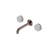 Nero Serenity Wall Basin Set 160mm Spout With Carrara Handle Brushed Bronze