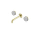 Nero Serenity Wall Basin Set 160mm Spout With Carrara Handle Brushed Gold