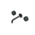 Nero Serenity Wall Basin Set 160mm Spout With Verde Alpi Handle Gun Metal
