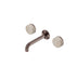 Nero Serenity Wall Basin Set 160mm Spout With Rome Travertine Handle Brushed Bronze