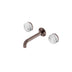 Nero Serenity Wall Basin Set 160mm Spout With Arabescato Corchia Handle Brushed Bronze