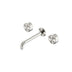 Nero Serenity Wall Basin Set 160mm Spout With Metal Handle Brushed Nickel