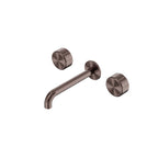 Nero Serenity Wall Basin Set 160mm Spout With Metal Handle Brushed Bronze