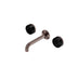 Nero Serenity Wall Basin Set 160mm Spout With Marquina Black Handle Brushed Bronze