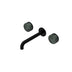 Nero Serenity Wall Basin Set 185mm Spout With Verde Alpi Handle Matte Black