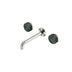 Nero Serenity Wall Basin Set 185mm Spout With Verde Alpi Handle Brushed Nickel