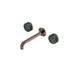 Nero Serenity Wall Basin Set 185mm Spout With Verde Alpi Handle Brushed Bronze