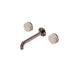 Nero Serenity Wall Basin Set 185mm Spout With Rome Travertine Handle Brushed Bronze