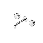 Nero Serenity Wall Basin Set 185mm Spout With Metal Handle Chrome