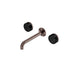 Nero Serenity Wall Basin Set 185mm Spout With Marquina Black Handle Brushed Bronze