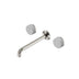 Nero Serenity Wall Basin Set 220mm Spout With Carrara Handle Brushed Nickel