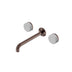 Nero Serenity Wall Basin Set 220mm Spout With Carrara Handle Brushed Bronze