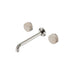 Nero Serenity Wall Basin Set 220mm Spout With Rome Travertine Handle Brushed Nickel
