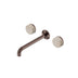 Nero Serenity Wall Basin Set 220mm Spout With Rome Travertine Handle Brushed Bronze
