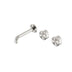 Nero Serenity Wall Basin Set 160mm Offset Spout With Metal Handle Brushed Nickel