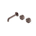 Nero Serenity Wall Basin Set 160mm Offset Spout With Metal Handle Brushed Bronze