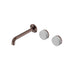 Nero Serenity Wall Basin Set 185mm Offset Spout With Carrara Handle Brushed Bronze