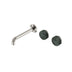 Nero Serenity Wall Basin Set 185mm Offset Spout With Verde Alpi Handle Brushed Nickel