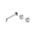 Nero Serenity Wall Basin Set 185mm Offset Spout With Metal Handle Brushed Nickel