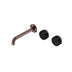 Nero Serenity Wall Basin Set 185mm Offset Spout With Marquina Black Handle Brushed Bronze
