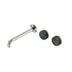 Nero Serenity Wall Basin Set 220mm Offset Spout With Verde Alpi Handle Brushed Nickel