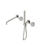Nero Serenity Progressive Shower System With Spout With Carrara Handle And Slim Shower Brushed Nickel