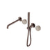 Nero Serenity Progressive Shower System With Spout With Rome Travertine Handle And Slim Shower Brushed Bronze