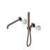 Nero Serenity Progressive Shower System With Spout With Arabescato Corchia Handle And Slim Shower Brushed Bronze