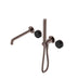 Nero Serenity Progressive Shower System With Spout With Marquina Black Handle And Slim Shower Brushed Bronze