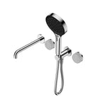 Nero Serenity Progressive Shower System With Spout With Carrara Handle And Nero Serenity Hand Shower Chrome