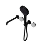 Nero Serenity Progressive Shower System With Spout With Carrara Handle And Nero Serenity Hand Shower Matte Black