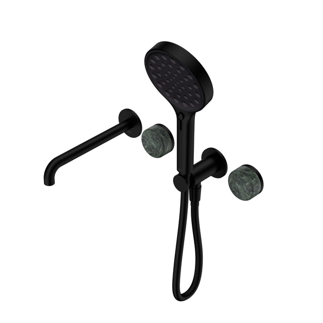 Nero Serenity Progressive Shower System With Spout With Verde Alpi Handle And Nero Serenity Hand Shower Matte Black Tapware Nero Default Title
