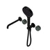 Nero Serenity Progressive Shower System With Spout With Verde Alpi Handle And Nero Serenity Hand Shower Matte Black