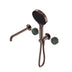 Nero Serenity Progressive Shower System With Spout With Verde Alpi Handle And Nero Serenity Hand Shower Brushed Bronze
