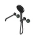 Nero Serenity Progressive Shower System With Spout With Verde Alpi Handle And Nero Serenity Hand Shower Gun Metal
