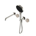 Nero Serenity Progressive Shower System With Spout With Rome Travertine Handle And Nero Serenity Hand Shower Brushed Nickel