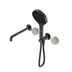 Nero Serenity Progressive Shower System With Spout With Rome Travertine Handle And Nero Serenity Hand Shower Gun Metal