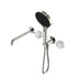 Nero Serenity Progressive Shower System With Spout With Arabescato Corchia Handle And Nero Serenity Hand Shower Brushed Nickel