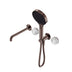 Nero Serenity Progressive Shower System With Spout With Arabescato Corchia Handle And Nero Serenity Hand Shower Brushed Bronze