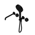 Nero Serenity Progressive Shower System With Spout With Metal Handle And Nero Serenity Hand Shower Matte Black
