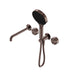 Nero Serenity Progressive Shower System With Spout With Metal Handle And Nero Serenity Hand Shower Brushed Bronze