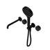 Nero Serenity Progressive Shower System With Spout With Marquina Black Handle And Nero Serenity Hand Shower Matte Black