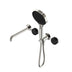 Nero Serenity Progressive Shower System With Spout With Marquina Black Handle And Nero Serenity Hand Shower Brushed Nickel