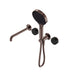 Nero Serenity Progressive Shower System With Spout With Marquina Black Handle And Nero Serenity Hand Shower Brushed Bronze