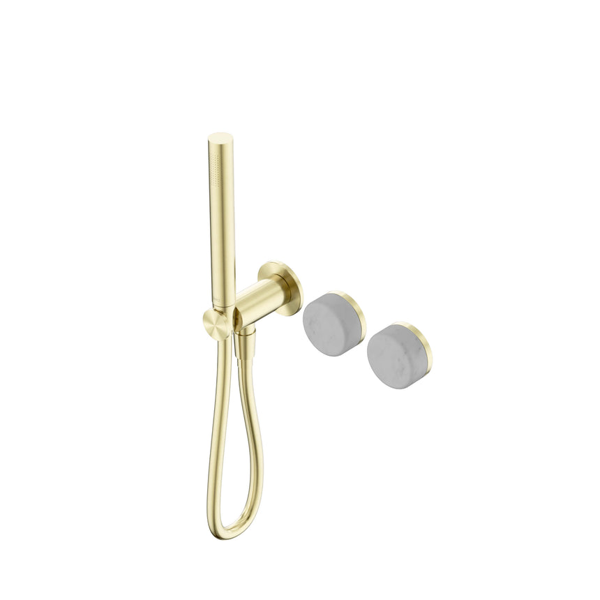 Nero Serenity Progressive Shower System With Carrara Handle And Slim Shower Brushed Gold Tapware Nero Default Title