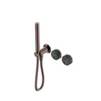 Nero Serenity Progressive Shower System With Verde Alpi Handle And Slim Shower Brushed Bronze