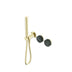 Nero Serenity Progressive Shower System With Verde Alpi Handle And Slim Shower Brushed Gold