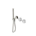 Nero Serenity Progressive Shower System With Arabescato Corchia Handle And Slim Shower Brushed Nickel