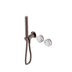 Nero Serenity Progressive Shower System With Arabescato Corchia Handle And Slim Shower Brushed Bronze
