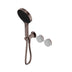 Nero Serenity Progressive Shower System With Carrara Handle And Nero Serenity Hand Shower Brushed Bronze